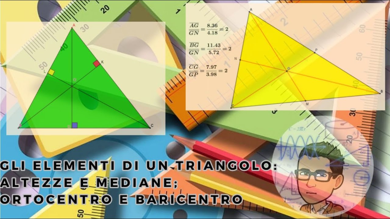 Elementi e punti notevoli di un triangolo: altezze e mediane, ortocentro e baricentro