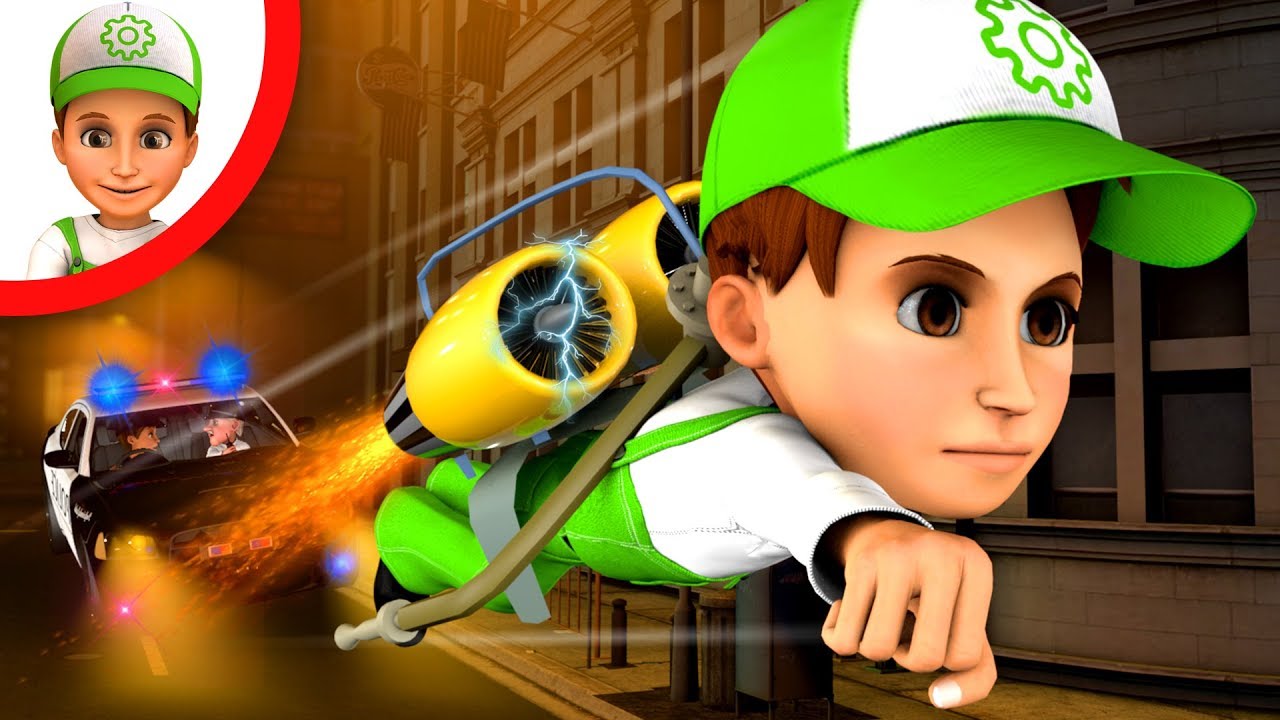 The doctor wants to free the Chief. Police and Handy Andy like Superman save the situation