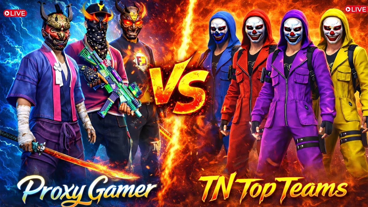 PROXY GAMER 🔥 vs TN TOP TEAMS 😈 | FREE FIRE TAMIL LIVE #freefire #tamil #live