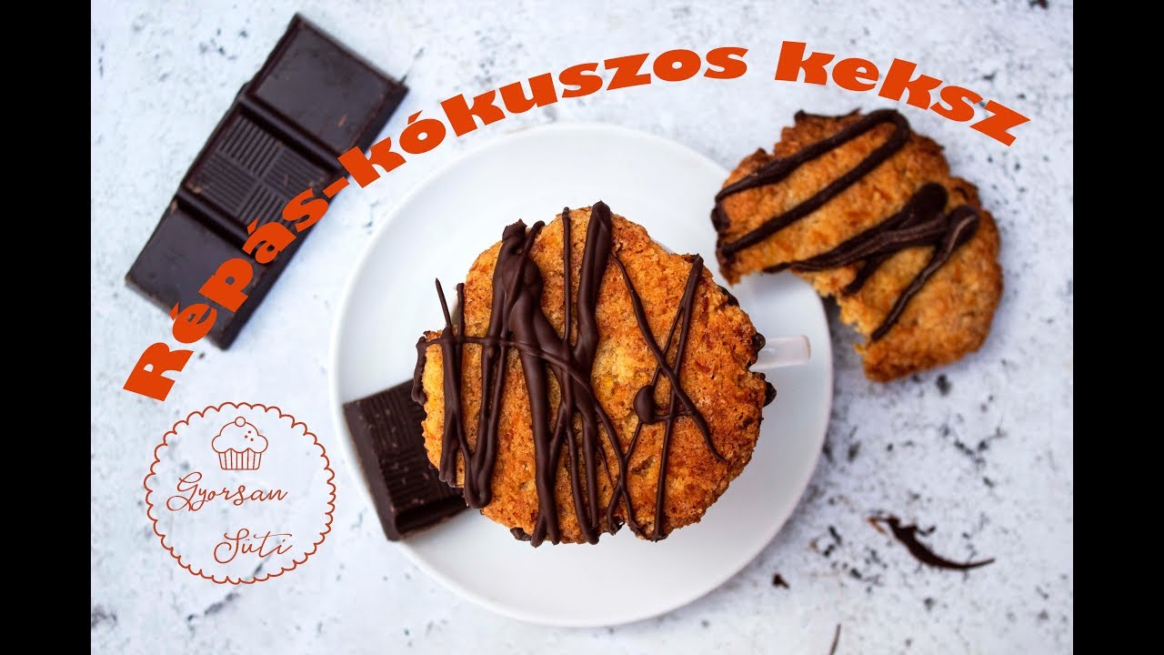 GyorsanS&uuml;ti: R&eacute;p&aacute;s-k&oacute;kuszos keksz + csokiolvaszt&aacute;si tr&uuml;kk