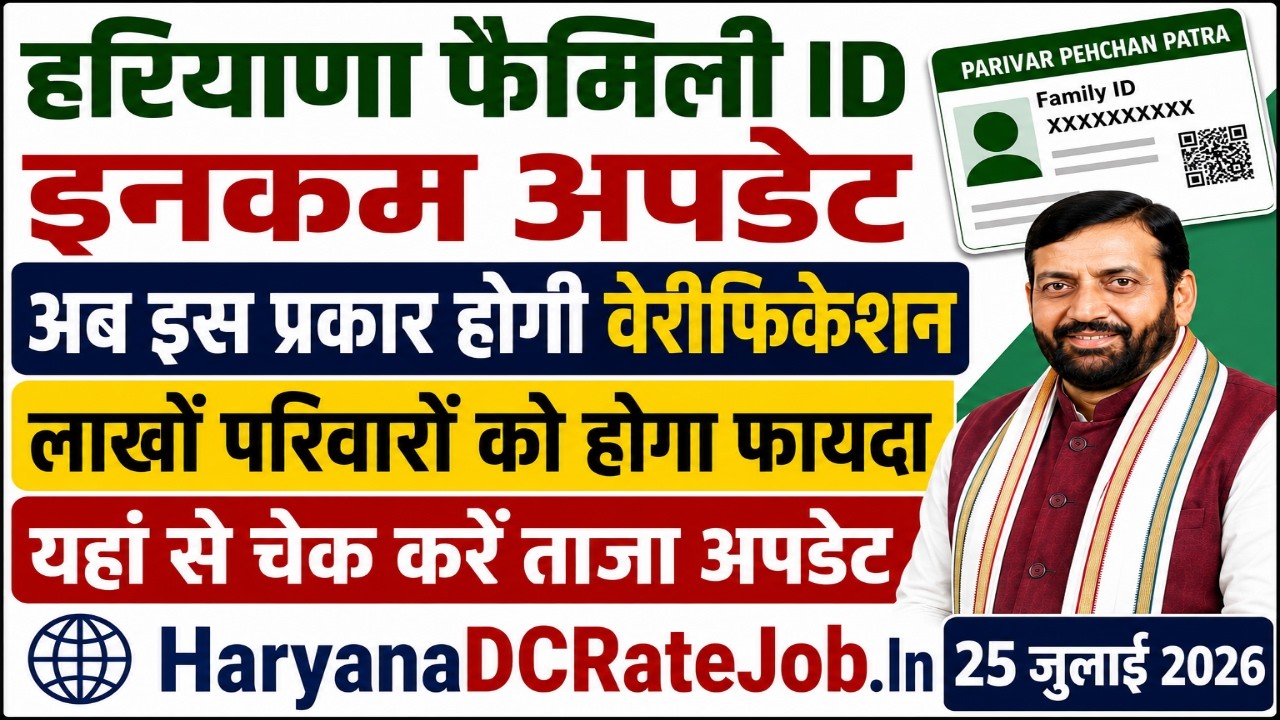 Haryana Family ID Income Update II Haryana Family ID Income Update 2026 II Family ID Haryana New ...