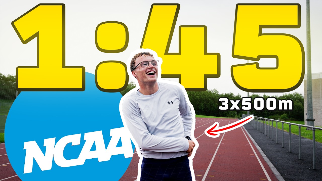 800m TRACK SESSION with Jamie Phillips | NCAA Athlete | 3 x 500m