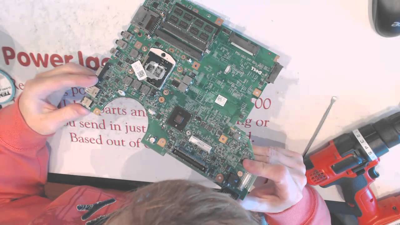 How to repair a broken Dell Latitude e5410 dc power jack socket input port on laptop