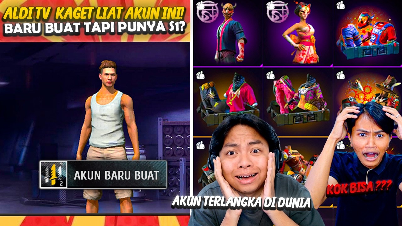 ALDI TV KAGET GUA PAMERIN AKUN GAIB DI FF! AKUN BOT BARU BUAT TAPI PUNYA ITEM OLD! 😭
