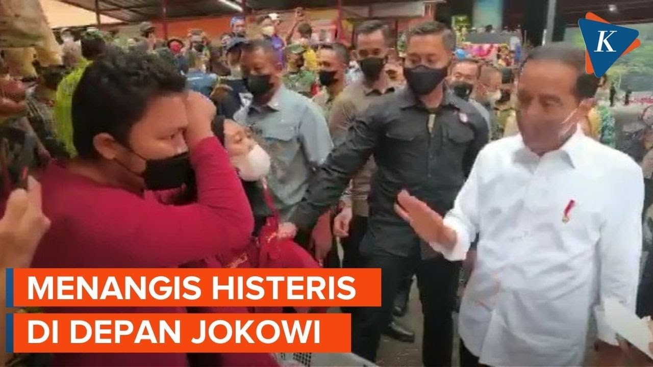 Pedagang Menangis di Depan Jokowi, Mengaku Pamannya Ditangkap Polisi