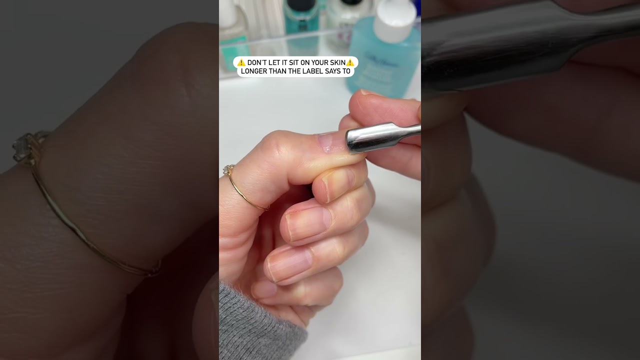 How to use a liquid cuticle remover! 💅🏼 #shorts #nails #nailtutorial