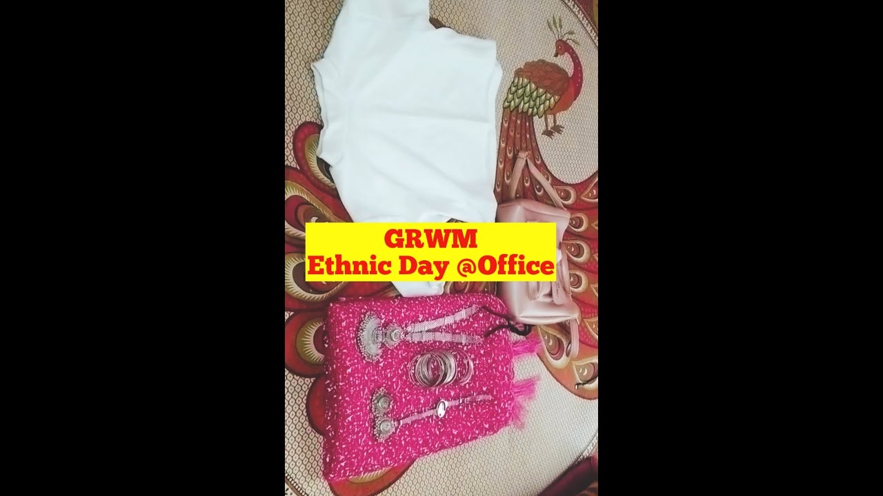 Ethnic Day@Office💃 |Get ready with me | Saree  |GRWM | Traditional | Ashri channel