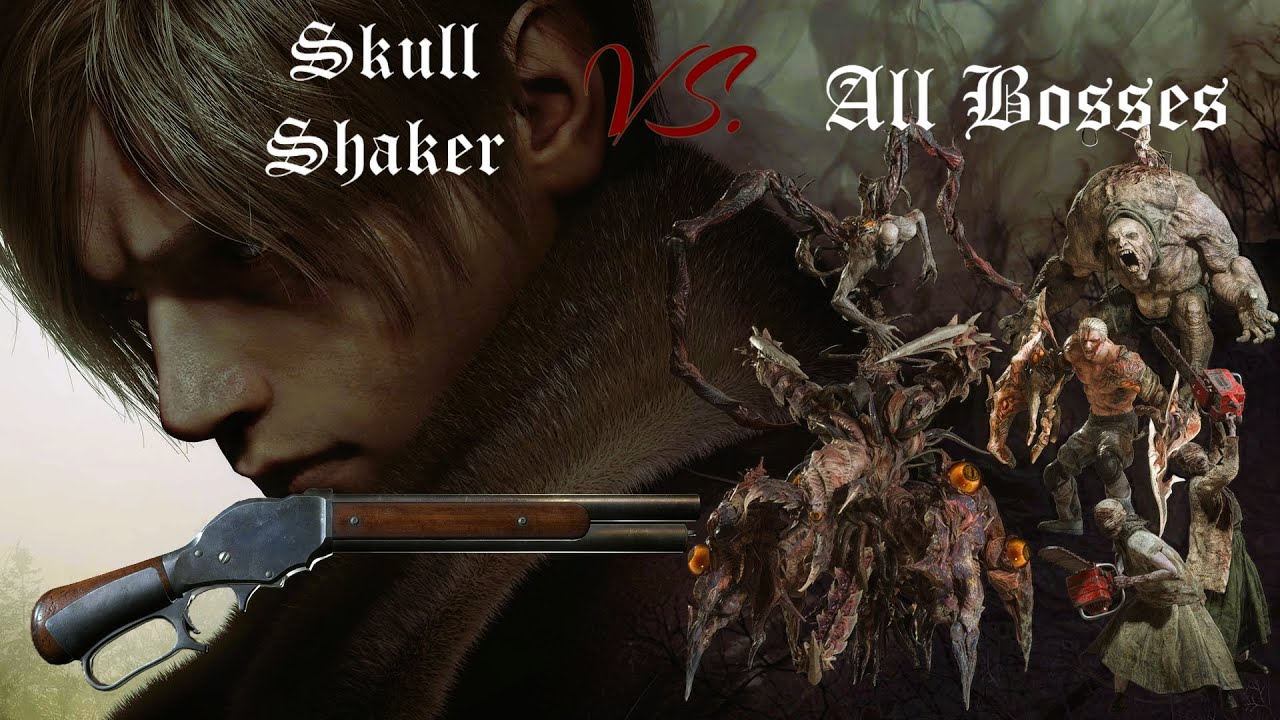 Resident Evil 4 Remake | MAXed Skull Shaker VS. All Bosses (Professional)