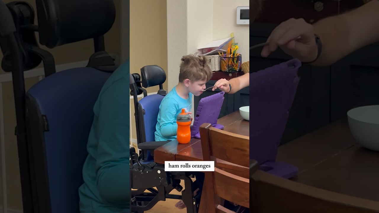 My son's morning routine with Angelman Syndrome