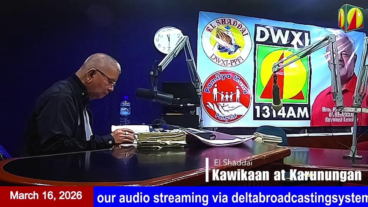 DWXI 1314 AM Live Streaming I Monday (March 16, 2026) #kawikaanatkarunungan