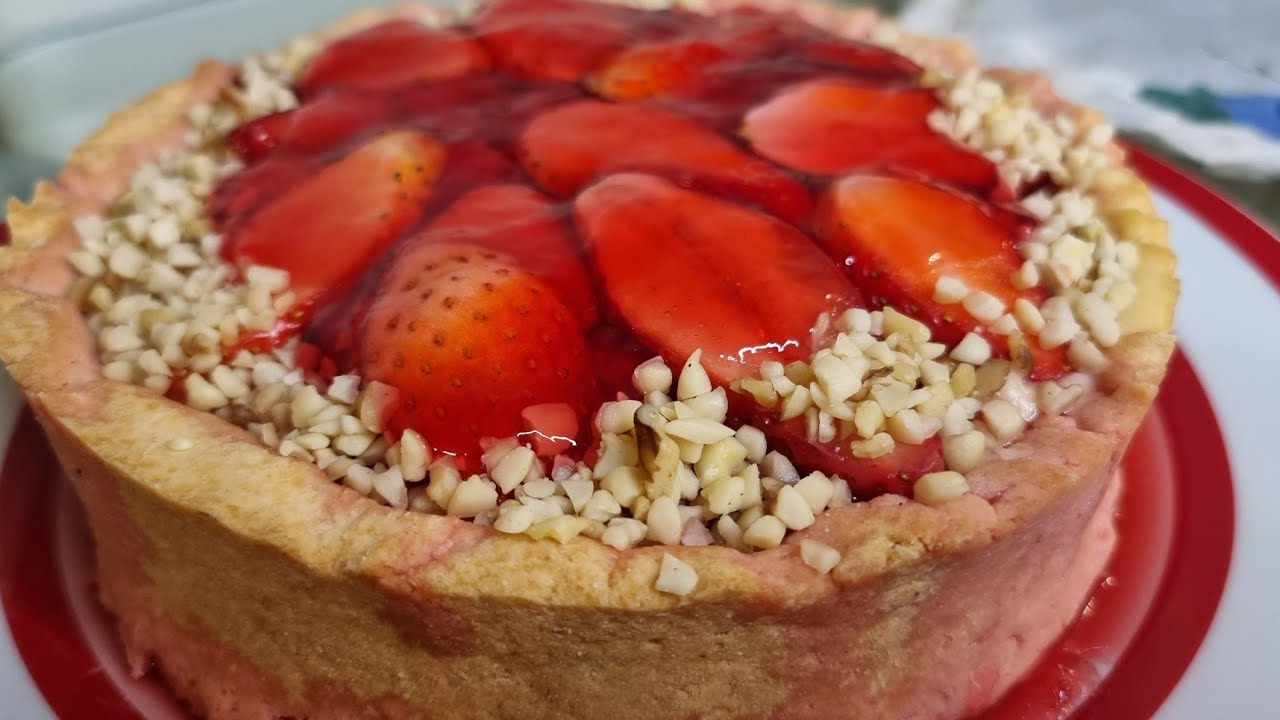🍓 Torta de morango - Sem gluten - Sem Lactose  - Sem a&ccedil;ucar 🍰