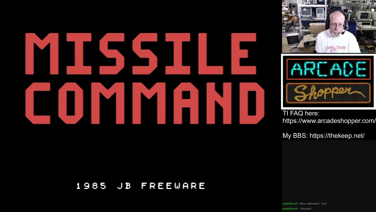 Twitch stream 5/2/2022 testing and playing missile command extended basic program
