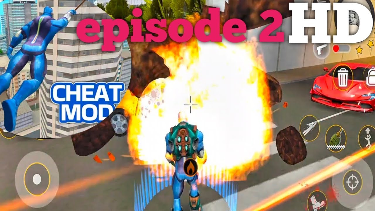 Rope Hero CHEAT MOD part 2 new video full HD