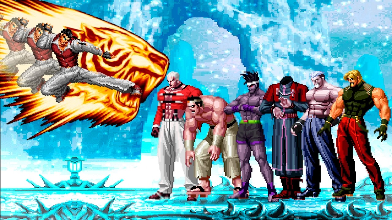 [KOF Mugen] Robert Keyser vs Super KOF Bosses Team