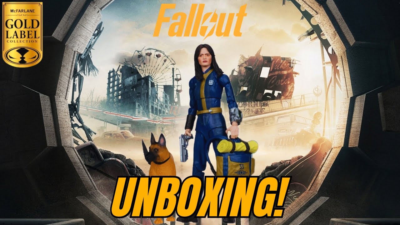 McFarlane Elite Edition Fallout Lucy & Dogmeat Figure - Unboxing!💣💥👍🪳🐕🥤