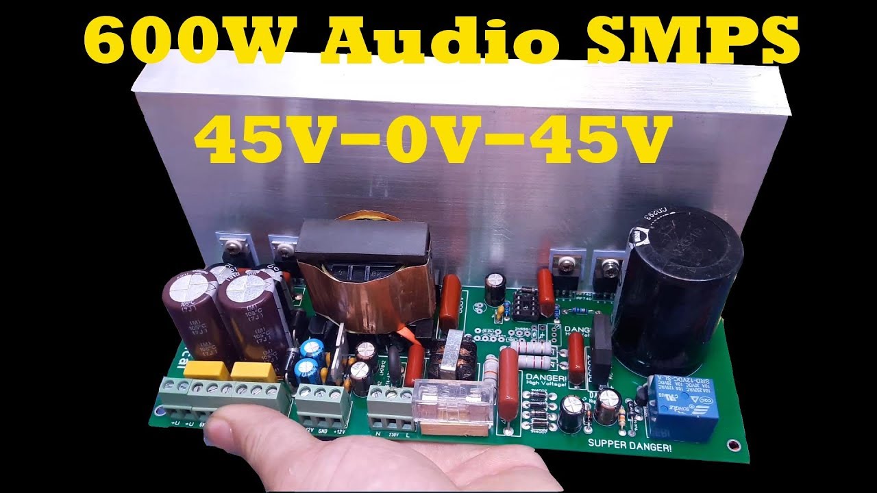600W Audio SMPS 45V 0V 45V Winding Transformers Detail