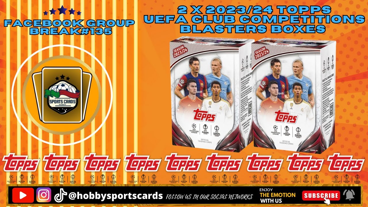 2 × 2023/24 Topps UEFA Club Competitions Blasters Boxes