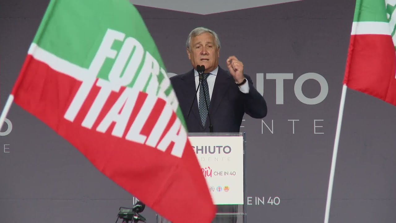 ANTONIO TAJANI A LAMEZIA TERME PER SOSTENERE ROBERTO OCCHIUTO PRESIDENTE DELLA CALABRIA