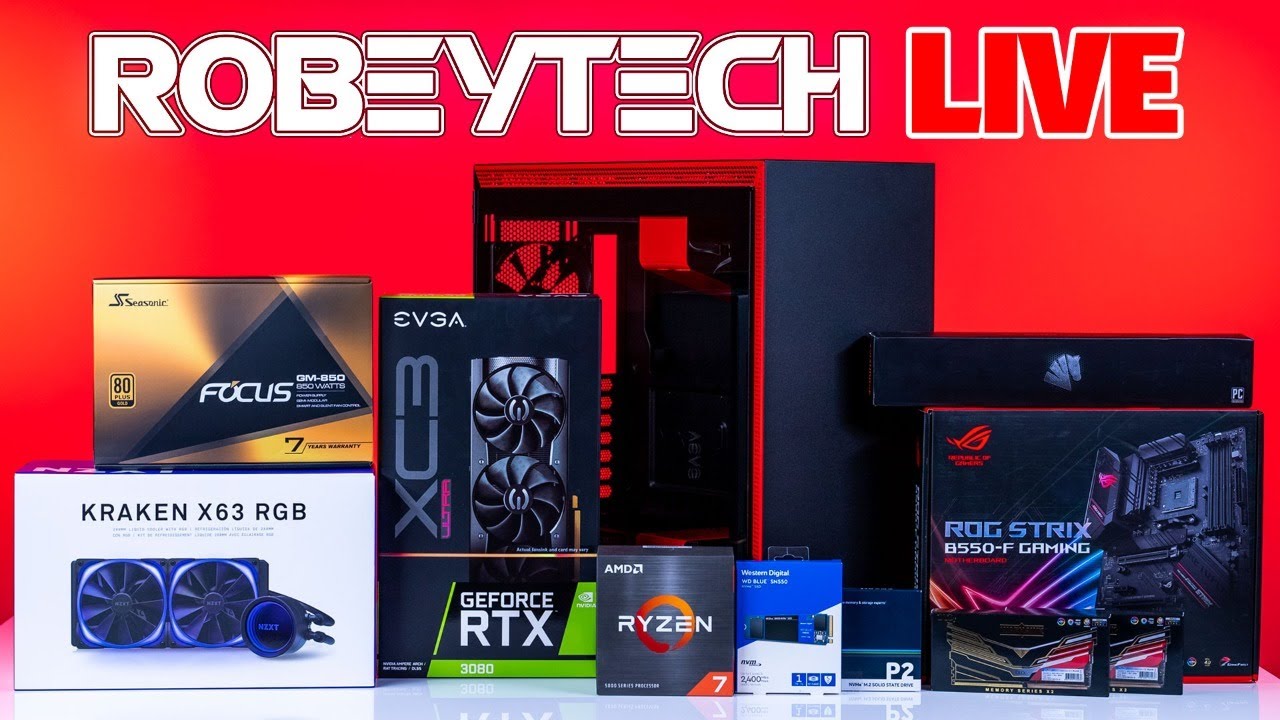 $2600 PC - Giveaways + NZXT H710i Build (Ryzen 7 5800x / EVGA RTX 3080 FTW3) | Robeytech