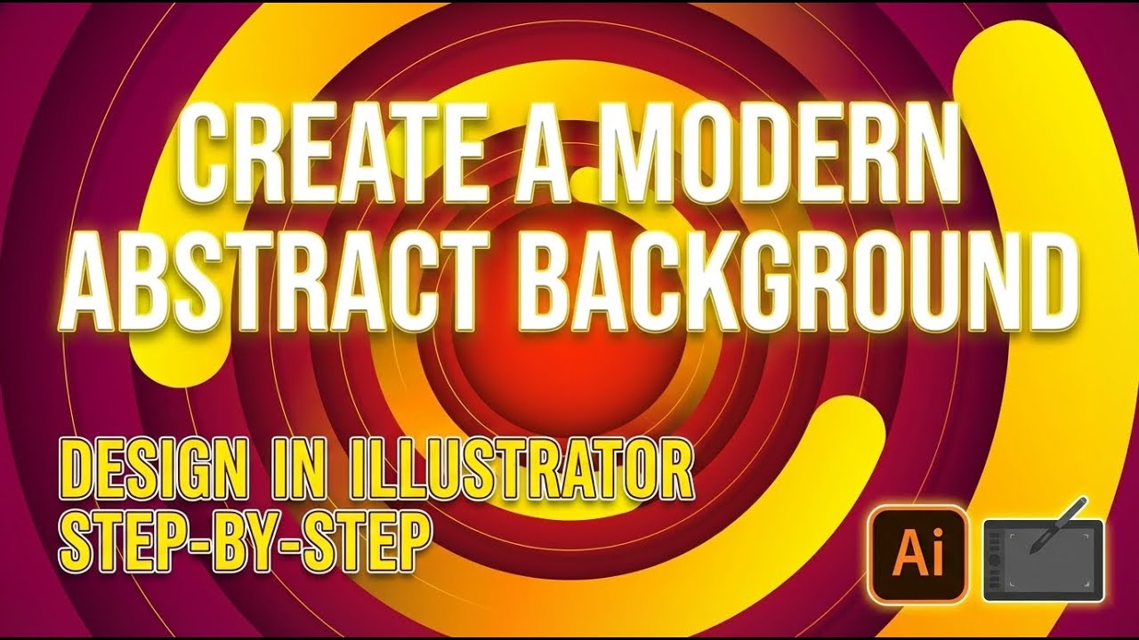 Create a Modern Abstract Background Design in Illustrator Step by Step