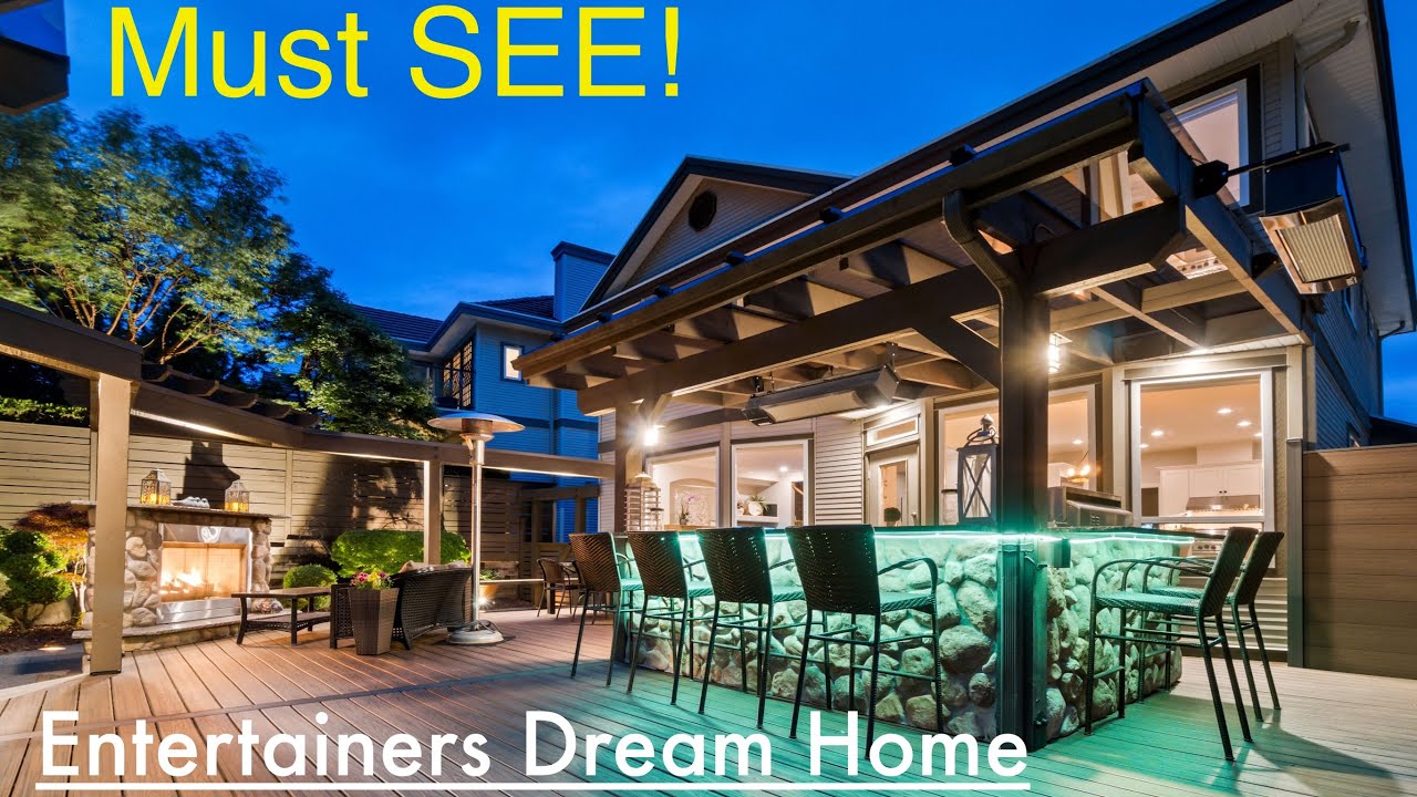 Luxury Greenbelt Home Tour w/ Outdoor Kitchen, Hot Tub & Mt. Baker Views