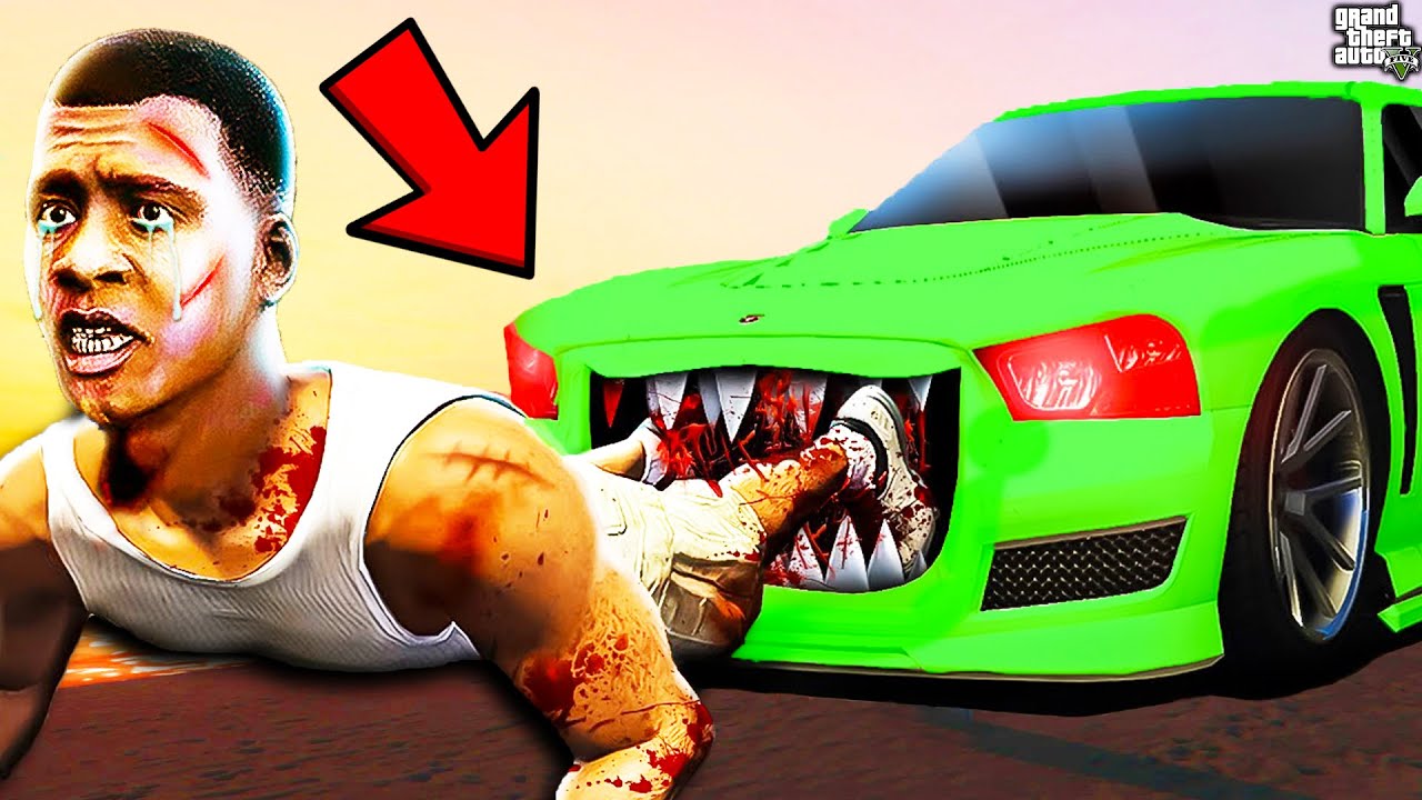 Franklin ATTACKED By CURSED CAR in GTA 5 | SHINCHAN and CHOP