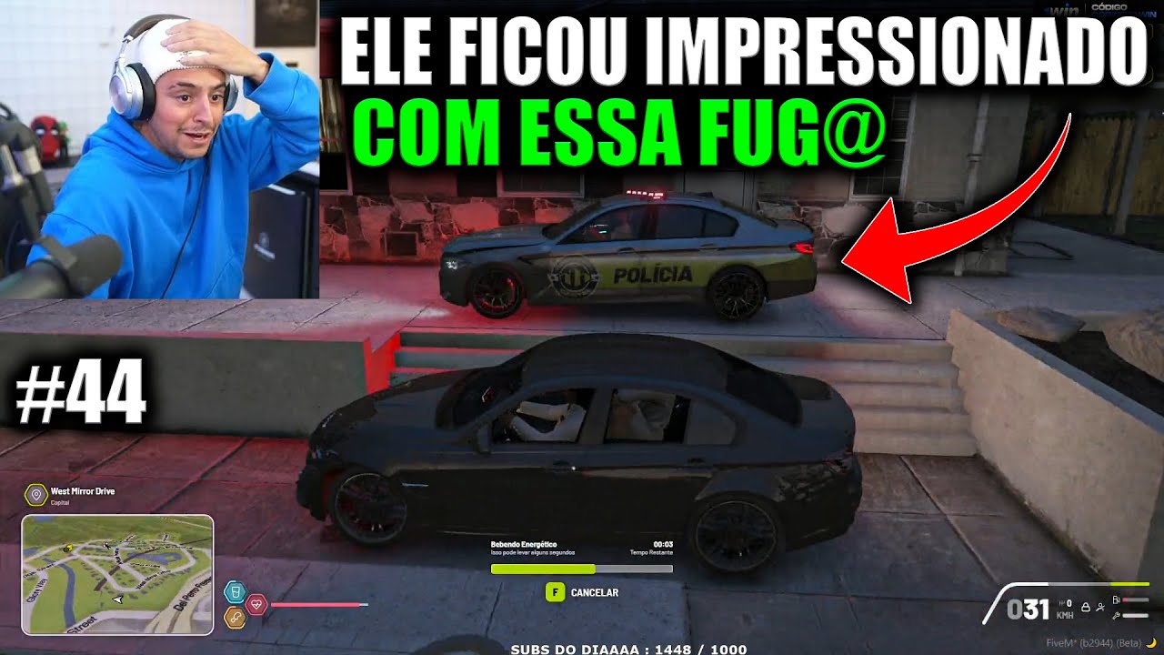 ELE FICOU IMPRESSIONADO COM ESSA FUGA DE CARRO! EP 44