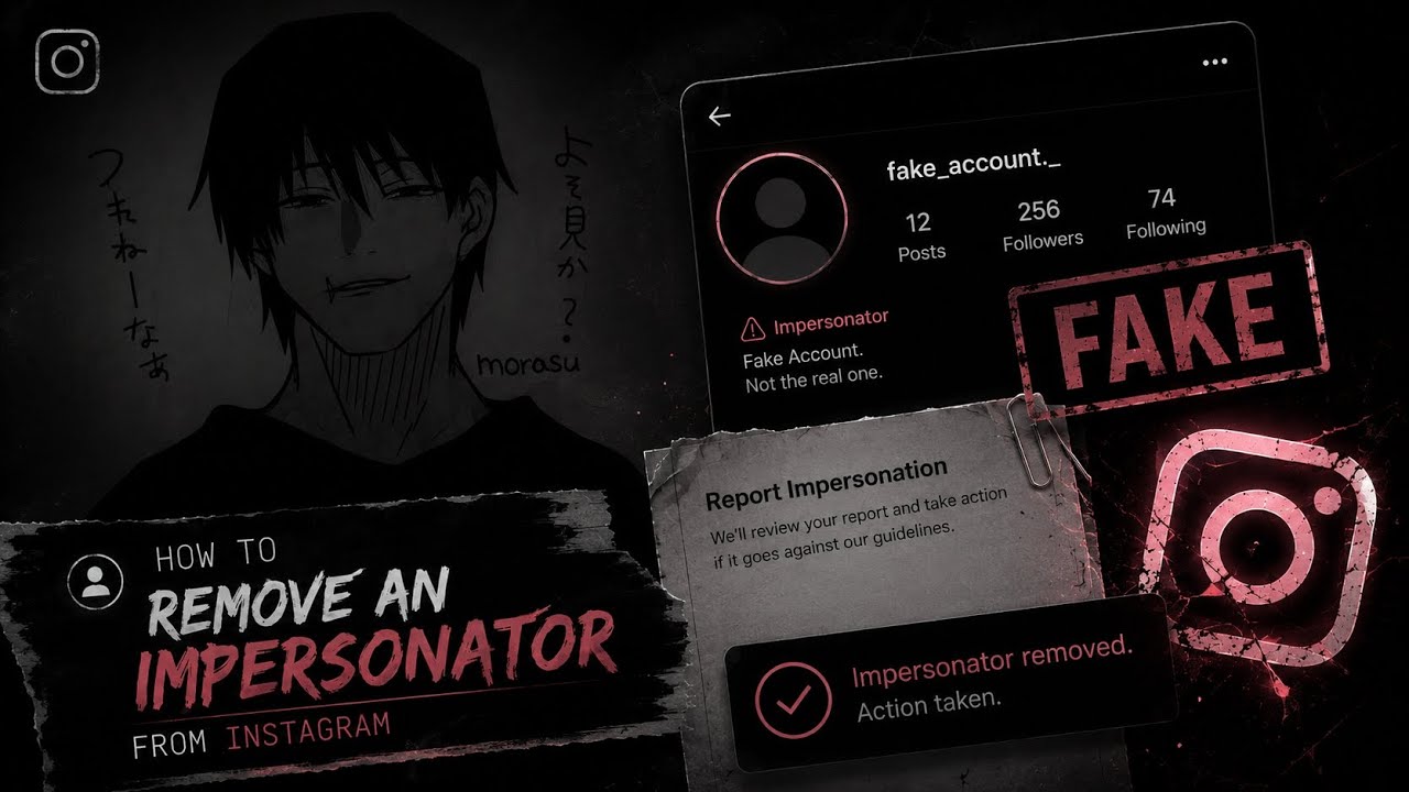 How to remove a Impersonator from instagram | Tutorial #king 