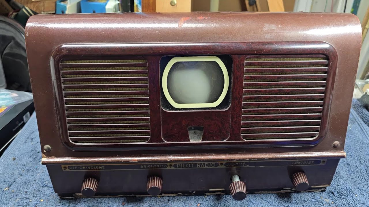 1949 Pilot TV37 3 Inch Television Resurrection Watch A Vintage TV Come Alive
