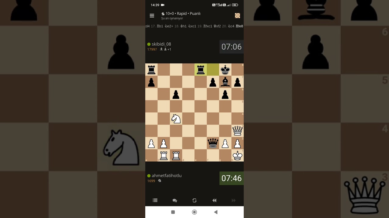 10+0 rapid maçımız Satranç