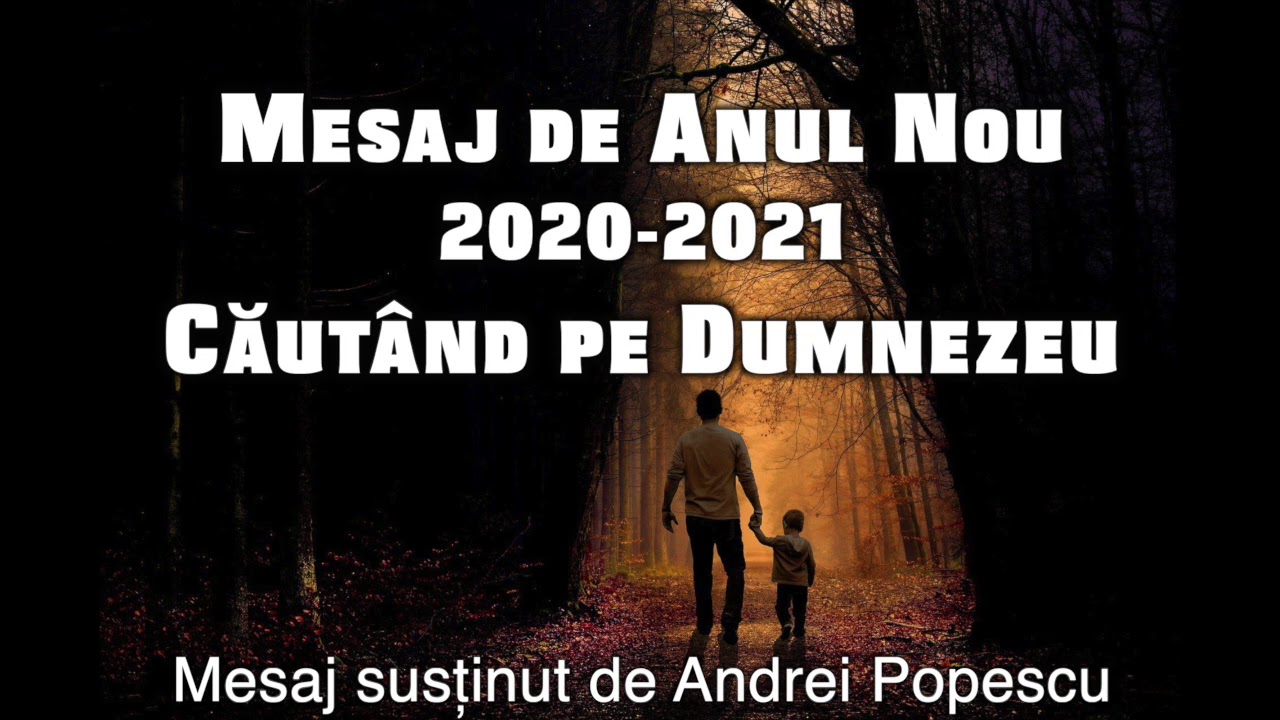 Mesaj de Anul Nou 2020 - 2021 - Cautand pe Dumnezeu