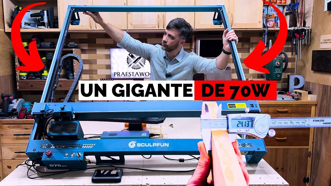As&iacute; funciona la BESTIA m&aacute;s potente del Taller. CNC L&aacute;ser SCULPFUN S70 MAX