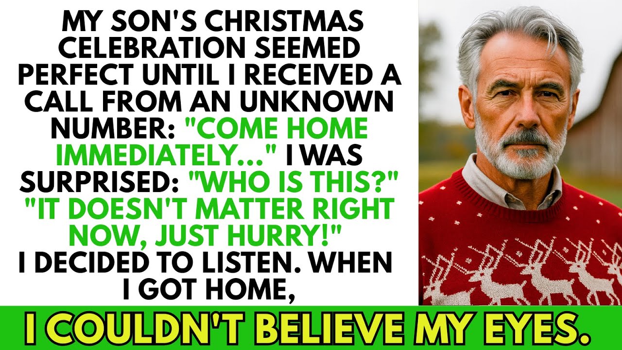 During Christmas Dinner With My Son, I Received A Call From An Unknown Number,“Go Home Immediately!”