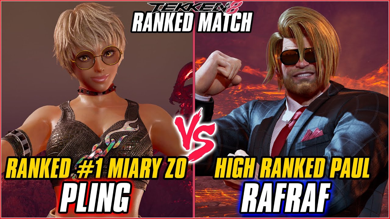 TEKKEN 8 ▰ PLING (#1 Ranked Miary Zo) vs RAFRAF (Paul) ▰ T8 HIGH LEVEL GAMEPLAY
