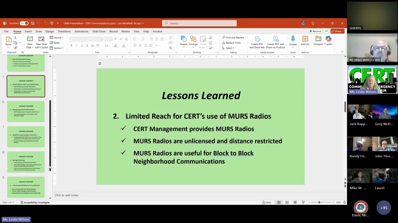 CT CERT Webinar Amateur Radio HAM Overview