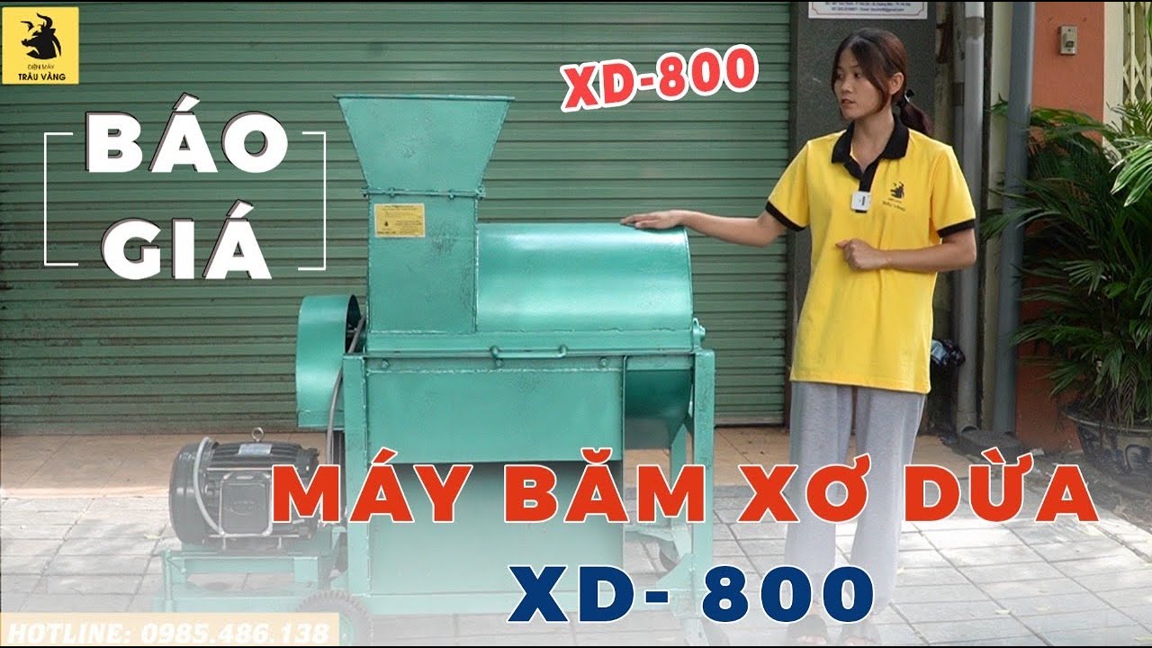 GIÁ MÁY BĂM XƠ DỪA 1 PHA XD800 MỚI NHẤT THÁNG 10/2023