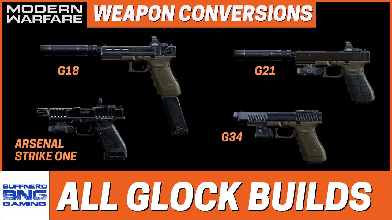 All Glock Weapon Conversions - Call Of Duty Modern Warfare