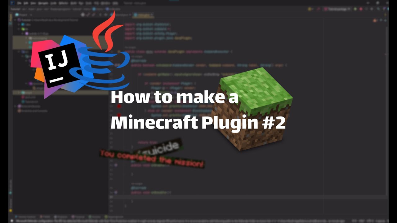 How to make a Minecraft Plugin #2 - onEnable/Disable, join, leave message, and how to make commands.