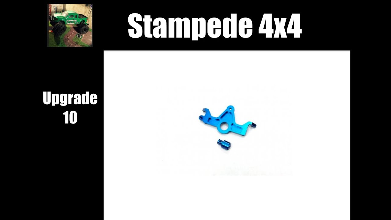 Zimos upgrade #10 Stampede 4x4 STRC Aluminum blue motor mount.