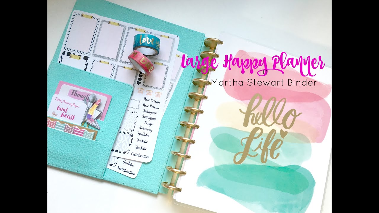 Large Happy Planner in Martha Stewart Binder