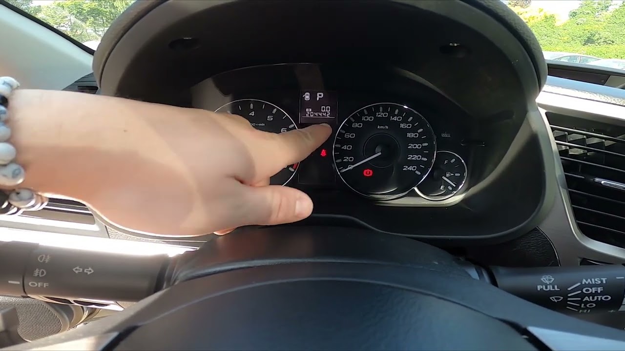 How to Find Odometer on Speedometer Display in Subaru Legacy V ( 2009 &ndash; 2015 )