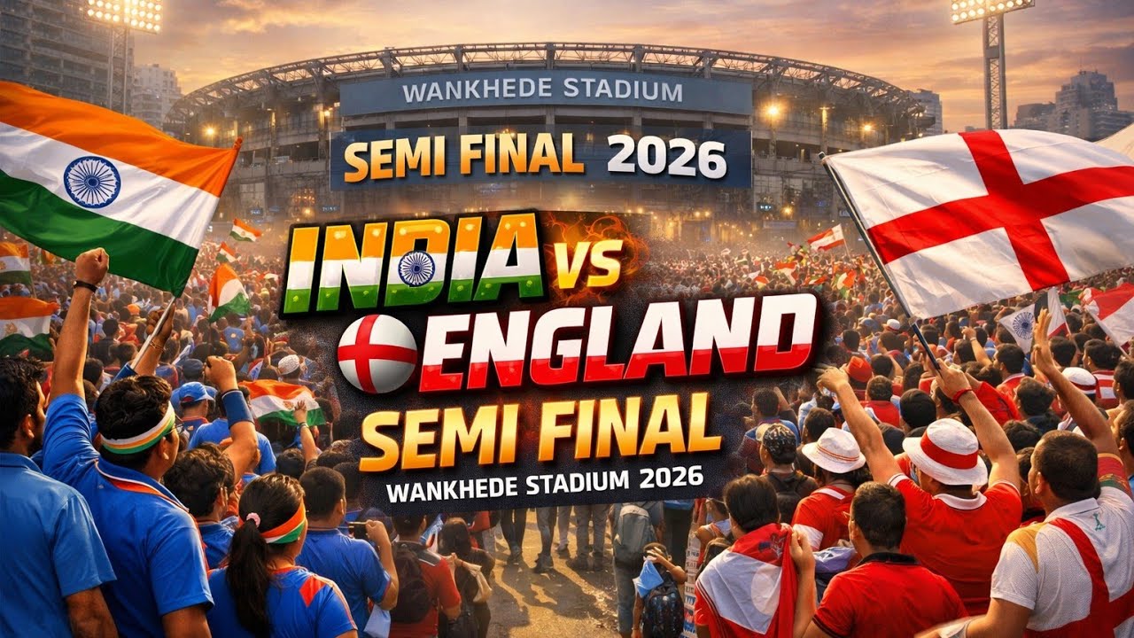 India Vs England || World Cup Semi Final 2026 || Wankhede Stadium 