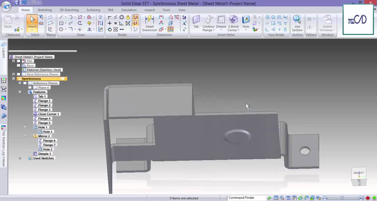 Phần mềm Solid Edge: Thiết kế kim loại tấm - Sheet Metal