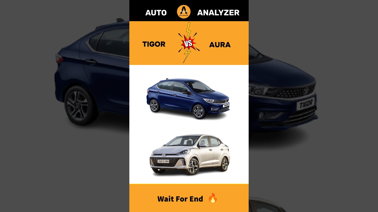 Tata Tigor 😍 Vs Hyundai Aura 🤩 | Full Comparison & Review 😱 | #shorts