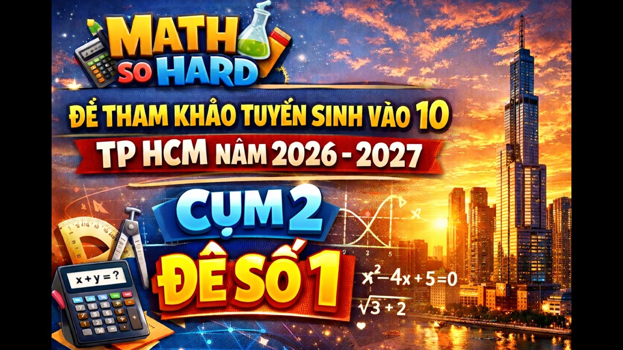 TOÁN TUYỂN SINH 10 CHƯƠNG TRÌNH MỚI NĂM 2026 2027 CHO 2K11 ĐỀ 1 CỤM 2