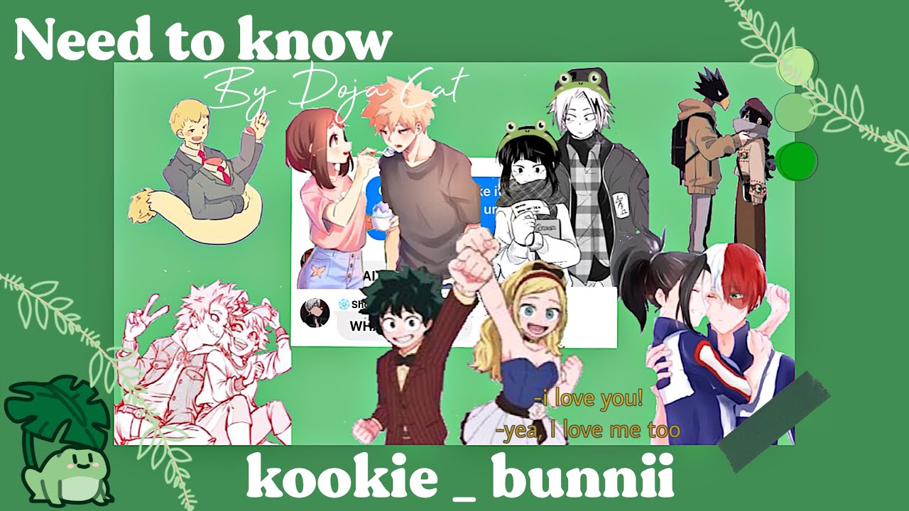 MHA Text Lyric Prank - Need To Know by Doja Cat (SHIPS IN DESCRPITION)  | kookie _ bunnii