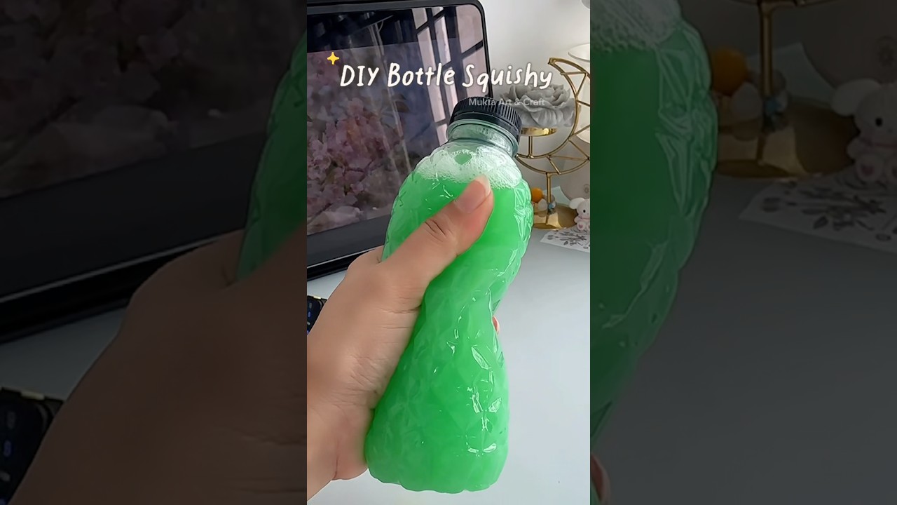 Самодельный антистресс из бутылки 🍾✨😱#shorts #искусство #своимируками #рукоделие #youtubeshorts