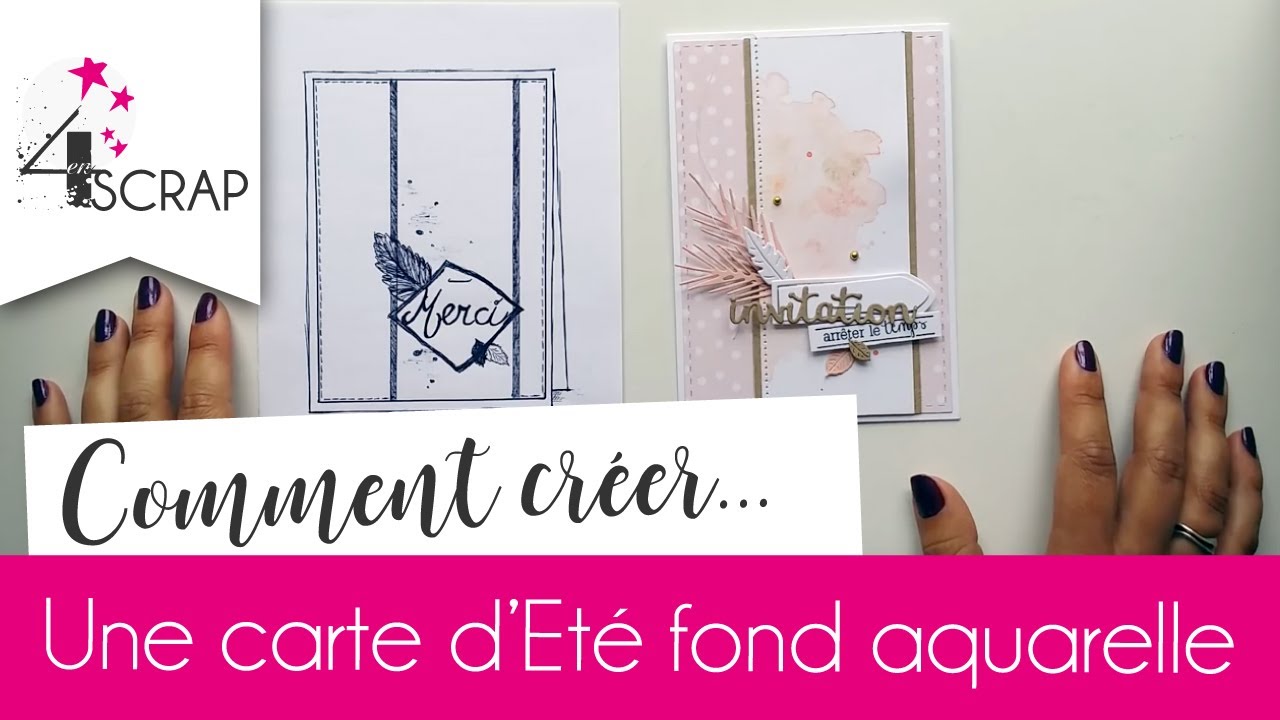 Tuto Scrapbooking Carte d'été avec fond 