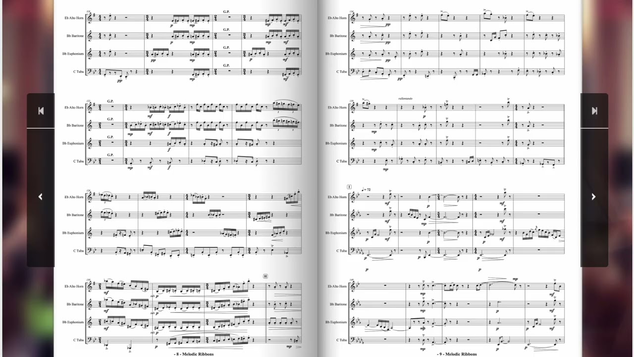 Melodic Ribbons for Brass Quartet