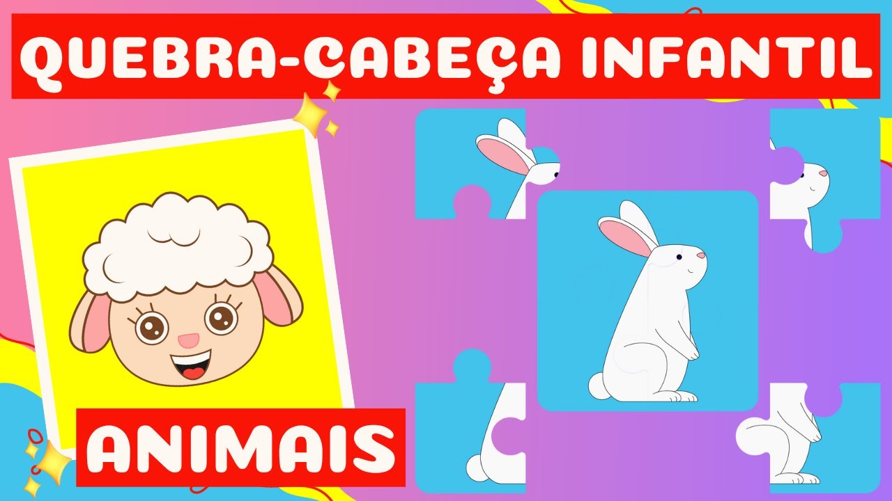 QUEBRA-CABEÇA DOS ANIMAIS | Atividade para crianças